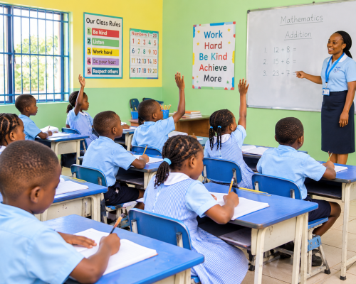 Primary pupils at Prisjenny Kinderland
